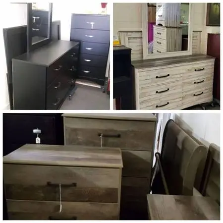 NEW 6 DRAWER DRESSER and MIRROR- LARGE SIZE $399. - MEDIUM SIZE