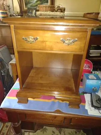 Solid hardwood night stand