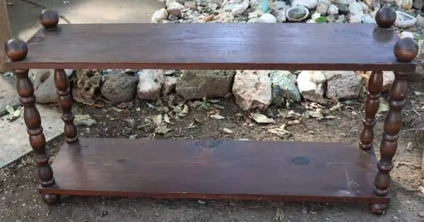 1970s Two-tier Bobbin Console Table 19x40x11.5 in CHICO