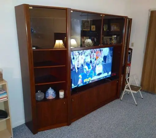 Contemporary Entertainment Center Wall Unit, Or TV/Equipment Stand