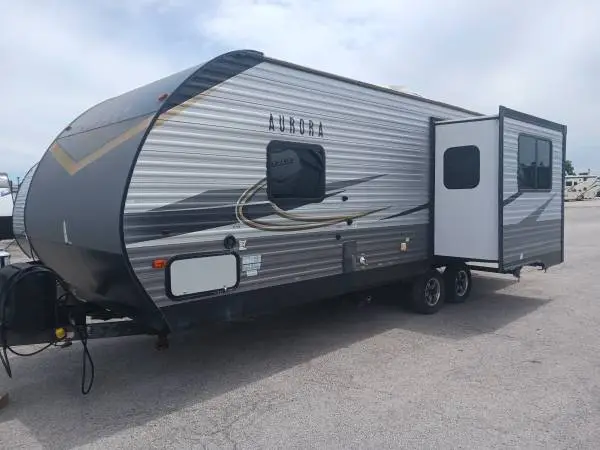 2021 Forest River Aurora travel trailer, 24RLS, clean