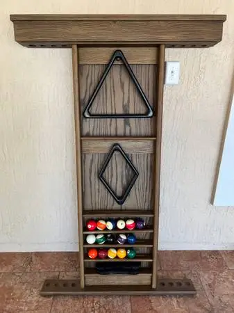 Wall Mounted Pool Cue Rack—Like New