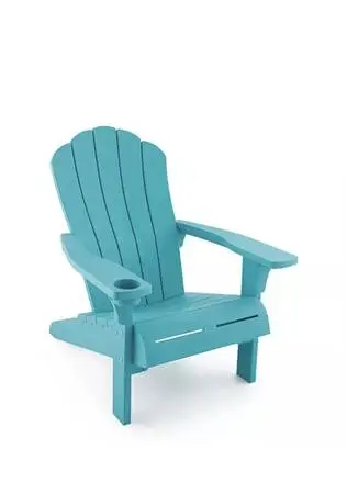 NEW teal composite Adirondack outdoor chair w/ built in cupholder