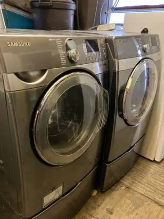 Samsung front loads on pedestals guaranteed delivery is available