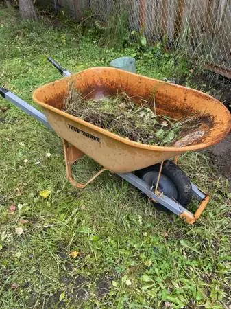 6 cubic feet Large steel wheelbarrow