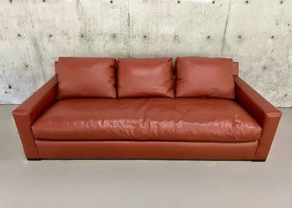 Luxury Down-Filled Leather Sofa By A. Rudin Los Angeles $20,000 MSRP