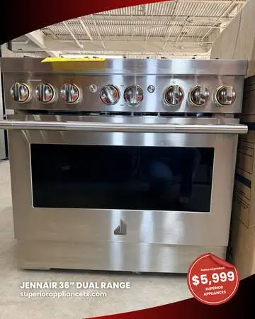 JENN AIR 36IN DUEL FUEL RANGE