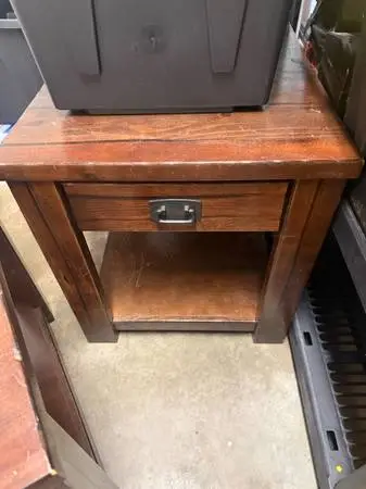 Solid wood end tables and TV stand