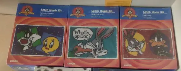 Looney Tunes Caron Latch Hook Kits 3 Total Unopened