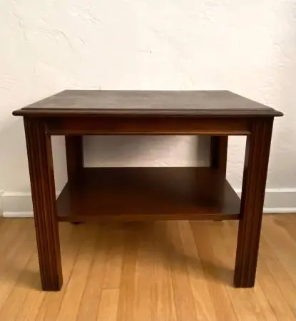 Vintage 2-Tier Wood End/Side Table By Barton Furniture Co