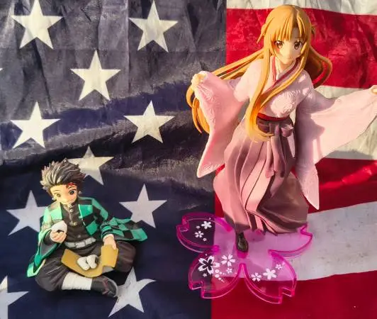Anime Asuna Coreful War of Underworld & Jaia Demon Slayer Figurines
