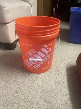 5 gallon plastic Home Depot orange bucket