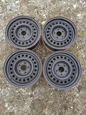 14 steel wheels 5x100 - nice black finish