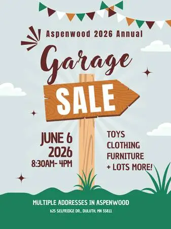 ASPENWOOD ANNUAL COMMUNITY-WIDE GARAGE SALE! 🎉