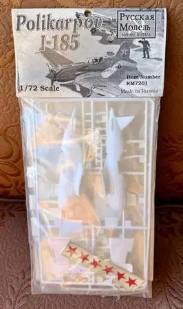 Vintage Russian Polikarpov I-185 Model Plane Kit #RM7201 Scale 1:72