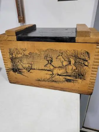 Decorative wood ammo box