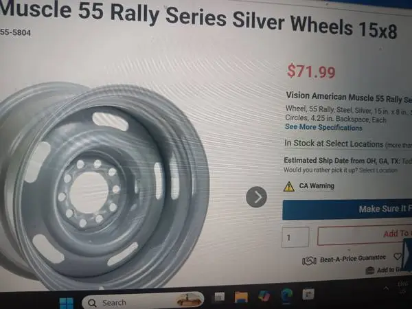 Corvette Rally Wheels, NEW IN BOX (Muscle 55 Rally Series Silver)