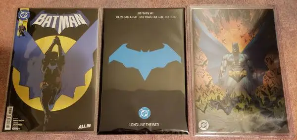 DC Comics 2025 Batman #1 Blind Bag Lot of 3 w/Toploaders Foil