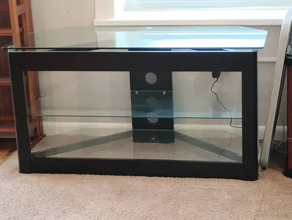 Glass TV stand