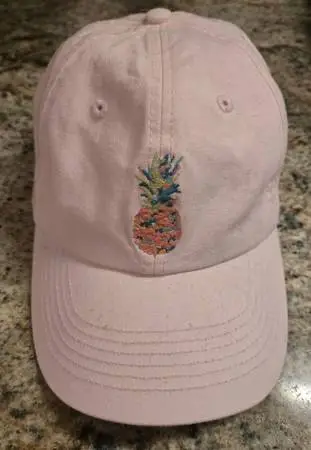 Spartina 449 Pink Baseball Cap with Pineapple