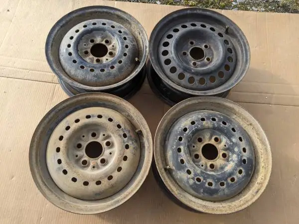 Subaru wheels 14 black steel ... 6 wide 5x100mm bolt pattern