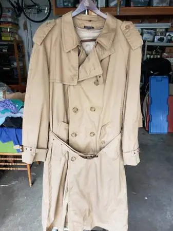 Mens Vintage Bradley Jones Trench Coat