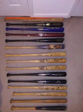 Fifteen Baseball Bats Lot