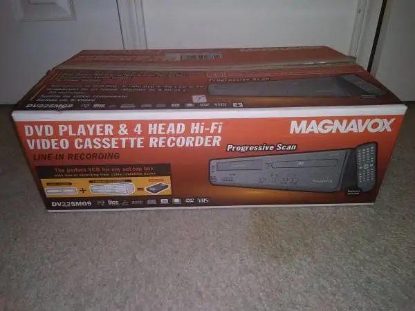 New Magnavox DVD Player & 4 Head Hi Fi Video Cassette Recorder