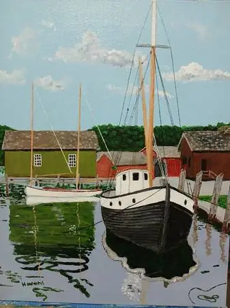 11x14 MYSTIC SEAPORT PAINTING