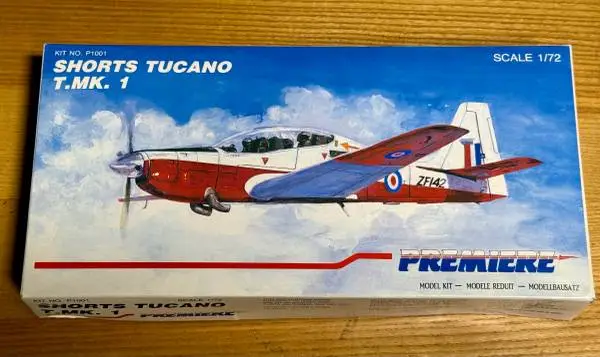 Premiere SHORTS TUCANO T.MK.1 Airplane Model Kit 1:72