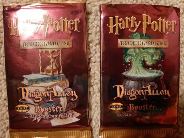Harry Potter Diagon Alley booster packs of game cards, great condition