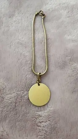 Vintage Forstner Pendant 3/4 and 7 Chain Bracelet 12kt Gold filled
