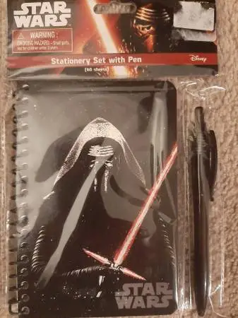Star Wars notebook & pen featuring Kylo Ren, BRAND NEW!