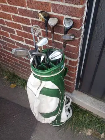 Vintage kroydon left hand golf clubs