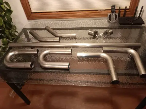 STAINLESS STEEL EXHAUST PIPES KIT 90s, 45s, 180s PRE FLARED 2