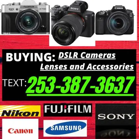 Cash 💰 for Cameras 📷 and Lens 🔬Canon Nikon Sony kodak fujifilm etc