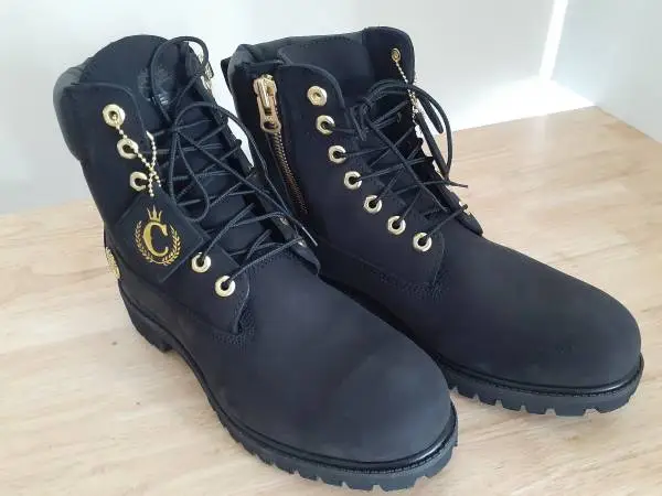 Timberland Mens 6-Inch Leather Boot Black Nubuck size 10, Brand New
