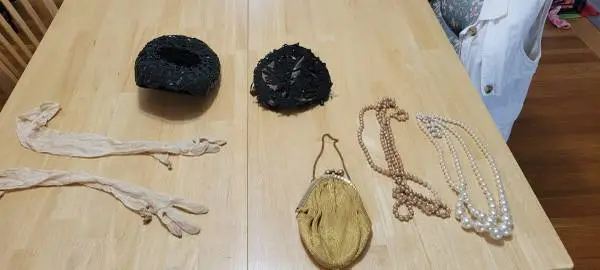 Vintage purses and dresses