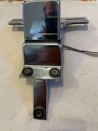 Motorcyle chrome license plate frame w/light