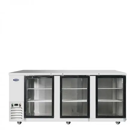 Atosa MBB90GGR 90 3 Glass Doors Back Bar Beer Cooler Stainless
