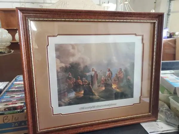 Jesus print picture in matted frame