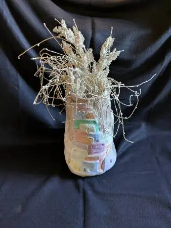 COMANCHE LAND McCrea Pottery Vase Sculpture Native 13.5 inches high