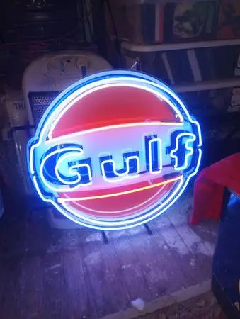 Gulf gas neon light