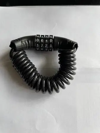 small 4 black coil cable combi bike lock