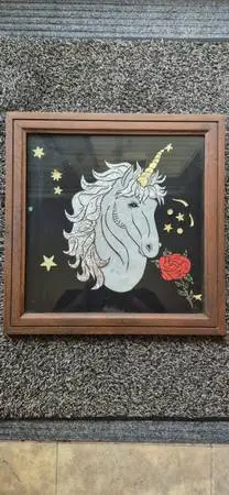 Unicorn Framed Foil Art