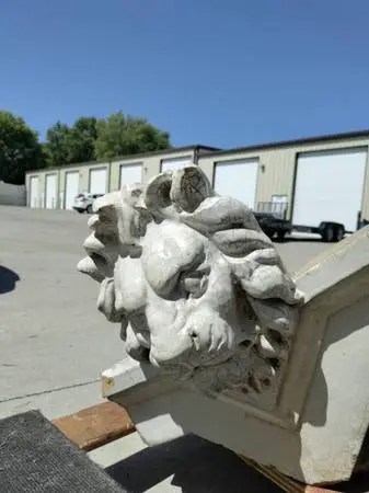 Large Pair Heavy Terra Cotta Lions