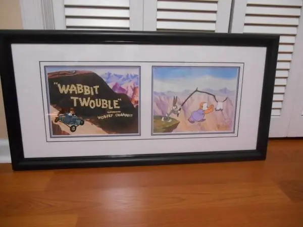 DOUBLE ORIGINAL BUGS AND ELMER CEL - FRAMED - LTD ED