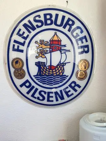 Flensburger Pilsener Beer sign