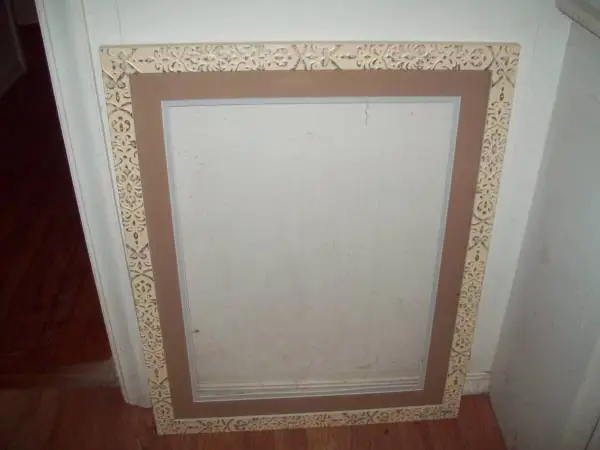 Beautiful Wood Vintage Ornate Large Wood Frame-With Glass