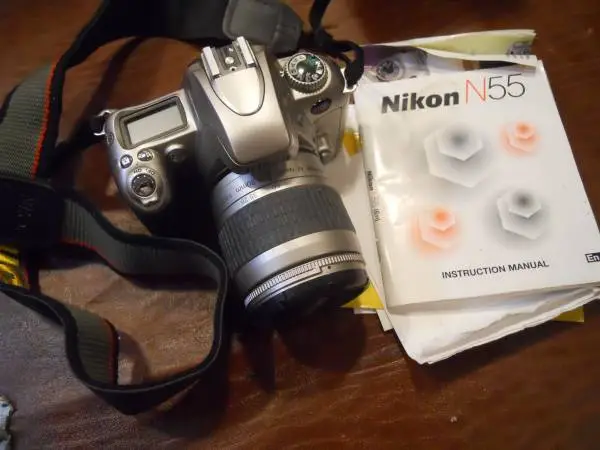 Nikon N55 35mm SLR film camera with lens